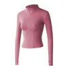 Jackets femininos 2024 jaqueta esportiva de manga longa feminino zip fitness yoga camisa de inverno academia de ginástica ativa de casacos roupas de ginástica