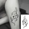 Transfert de tatouage 1pcs petit panda imperméable tatouage temporaire noir serpent chat renard tatouage autocollants art corporel faux tatouages mignons pour hommes femmes 240427