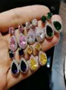 2019 New Arrival Luxury Jewelry 925 Sterling Silver Water Drop Multi Color CZ Crystal Gemstone Drop Earring Women Dangle 4404754