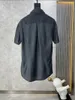 Polos masculinos 2024 Sijitongda Camisa de seda de seda de verão Manga curta Bordado fino de bordado grande tamanho grande S-3xl