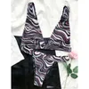 Costumi da bagno femminile sexy stampato a V profonde a V Bikini da bagno femminile da bagno femminile Donne due pezzi Set imbottito costume da bagno a bather nuoto k3204