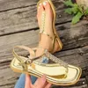 Casual Shoes Women Beach Sandals 2024 Summer Simple Solid Outside Toe For Bekväm damer stor storlek 43