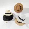 Широкие шляпы с ковша шляпы Женщины Большой летний летний дышащий солнцезащитный крем соломенные шляпы мужские