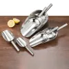 Tools 1X Stainless Steel Sweet Candy Ice Scraper Buffet Bar Food Measuring Scoop Shovel