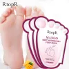 Pieds 3 -bag Mango Foot Mask Peel Dead Whitening Whitening Hydrating Exfoliant Renyal Pedicure Retirez les chaussettes de talon de peau morte épluchante