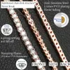 Niet -tarnisch waterdichte sieraden PVD Gold vergulde roestvrij staal VVS Moissanite Diamond Classic Tennis Bracelet -ketting ketting