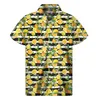 Camicie casual maschile da uomo Shirt stampato in 3D uomini Summer Vacazioni piante tropicali a maniche corte grafiche