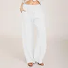 Women's Pants Large Size Spring Summer Casual Versatile Cotton Linen Trousers Loose Straight Wide Leg Yoga With Pockets