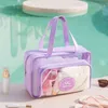 Pu Swimming Fitness Bag Transparent Waterproof Toiletry Bag Portable Clothing Storage Bag Large Capacity Dry And Wet Separation Handbag