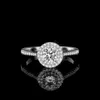 Sterling Sier S925 Anneau Ensemble avec Momosan Stone Ring For Women 1 Carat Womens Wedding Ring Round Sac