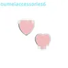 2024 Designer Luxury Brand Jewelry Classic 925 Sterling Silver Heart Shaped Drop Glue Enamel with Diamond Ear Studs Pedigree Love Sweet