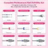 Bitar Milling Cutter for Manicure Set 10 PCS Ceramic Nail Borr Bits Ta bort Gel Lack Tool