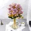Kwiaty dekoracyjne sztuczny bukiet piękny jedwabne róże ślubne wystrój stolika domowego Załóż fałszywe rośliny Walentynki prezent