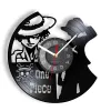 Klockor One Piece Vinyl Record Wall Clock för Manga Mystery Luffy Character Cut Out Music Album Longplay Wall Clock Kid Room Home Decor