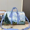 10a modedesigner väska duffel ryggsäck unisex handväska märke duffle skåpbilar påsar gogh olje axel par män lyxhandväskor ba hfpu