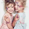 Tattoo Transfer 12 Sheets Butterfly Tattoos Temporary for Kids Women Eyes Make Up Galaxy Waterproof Face Tattoo Stickers for Party Favors Gifts 240426