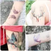 Tattoo -overdracht Sparkly Fairy Butterfly Wings waterdichte tattoo sticker tijdelijke tatoeages bloemen vlinder tattoo sticker body art decoratie 240426