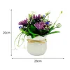 Decorative Flowers Artificial Potted Flower Elegant Plants For Home Office Decor 5 Head Table Centerpiece Indoor