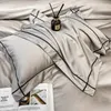 Conjuntos de cama Conjunto de algodão egípcio Tampa de edredão de bordado de bordado de bordado ajustado/lençol plano travesseiro de luxo têxteis casas