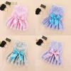 Hondenkleding Puppy Verticale gestreepte vlinderrok Summer Pet Dog Rok Prinses Dog trouwjurk Cat rok Shih Tzu Hondenkleding D240426