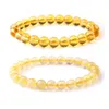 Beaded Natural Lemon Bracelet Yellow Quartz Crystal Cat Eye Protein Stone Bead Mens Wealth Jewelry