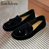 Casual Shoes 2024 Luchfive Kid Suede Tassels Flats Loafers Women Slip On Round Toe Ladies Brand Party Dress