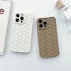 Корпуса сотового телефона многоцветная тканая схема TPU Soft Cover для iPhone 15 14 13 11 11 Pro Max 14 15 Plus Shock -Resection Protection Case J240426