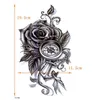 Tattoo Transfer Rose Flower Waterproof Temporary Tattoos Men Fake Tattoo Body Tatoo Sleeve Art Tattoo Tatuajes henna Tattoo Stickers 240427