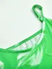 Abiti casual femminile stampato verde floreale da donna abito lungo a v-scollo abito bohémien per la spiaggia di spiaggia primavera estate 2024