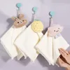 Coral Fleece Hand Towel Pendable Cartoon Pattern Soft Cute Facecloth Kgitchen Rest Room Absorbent Washcloth