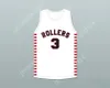 Aangepaste nee naam heren jeugd/kinderen Ernie Calverley 3 Providence Steamrollers White Basketball Jersey 1 Top gestikte S-6XL