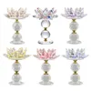 Bandlers Crystal Lotus Flower Holder Reflexe Café Café de diamant écrasé Table à manger Party Party Decor