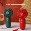 Electric Fans Chinese Style Electric Mini Cute Fan USB Charging Quiet Desktop Portable Little Yellow Duck Fan Strong Wind 3 Speeds Adjustable