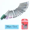 Bits 30PC Diamond Nail Drill Bit Rainbow Coating Milling Cutters Polishing Set For Manicure Salon Removing Gel Nail Files Accessories