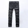 Heren jeans fietser homme rechte mannelijke motorfiets moto katoen streetwear mannen denim hiphop stretch broek joggers landingsbaan groot formaat groot