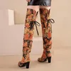 Stivali 2024 Spring Autumn Women Over-the-Knee Plus Times 22,5-28 cm FlowreeSuropee e American Style Long