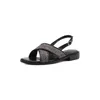 Chaussures décontractées Sandales Sandales Summer Summer Toe Open Toe Couleurs mixtes Couleurs carrées Sangle de boucle plus taille 31-43