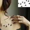 Tatoo Transfer 1pcs czarna fajna dziewczyna latająca ptak jednorodna wodoodporna 3D Tatuaż naklejka kobiety seksowna nadgarstka
