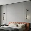 Wandlamp Moderne LED -lampen Alle koper kristalliverende kamer slaapkamer verlichting beddebout indoor lichten el verlichtingsbevolking woningdecoratie