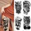 Tatuaż transfer Wodoodporna TETATOO TATTOO ZKŁADA BIG TIGER Lion Wolf Rose Arm Tattoo Tattoo Tattoo Man Woman Tattoo Tattoo Tattoo Art Tatuajes 240426