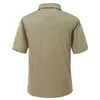 Tactische t-shirts Heren Summer Shirt Golfshirt Korte mouwen Top Ademende Tactical Football Casual Business Shirt Side Pockets 240426