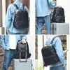 Backpack Highend A4 Vintage Black Vegetable Tanned Top Grain Genuine Leather 15.6'' Laptop Women Men Bookbag Travel Bag M6751