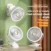 Ventilateurs électriques Clip-on Small Fan Student Dormitory Bed Night Light Clip Fan Office Office Office USB Charges de chargement de plafond portable