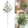 Dekorativa blommor Flower Stand för bröllop som riktiga 3packs Artificial Olive Tree Leaves Bouquet