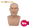 Realmaskmaster real skin halloween male latex realistic adult silicone full face mask for man cosplay party fetish6417395