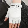 Männer Frauen Schaffell taktische Handschuhe Punkstil feste fingerlose Handschuhe Unisex Luvas de Inverno