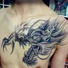 Tatuaż Transfer Dragon Wing Tymczasowy tatuaż naklejka wodoodporna czarna henna anime ciało tatuaż tatuaż fałszywy transfer wody seksowne dla mężczyzn kobiety 240427