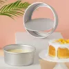 Formar 1/2/3 PCS avtagbar bottenkaka PAN LAYER 4INCH CAKE TINS ​​FÖR BAKING ALUMINIUM RUND CAKE PAN CHEESECAKE Mögel Köksverktyg