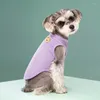 Hondenkleding schattig wafel grils vest lente zomer puppy kleding kat shirt chihuahua t-shirt huisdier voor kleine middelgrote katten