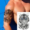 Tatuering överföring 31 stil tillfällig tatuering klistermärke tiger lejon vargdjur falska tatueringar klistermärken vattentäta kvinnor män kropp halv arm tatueringar 240427